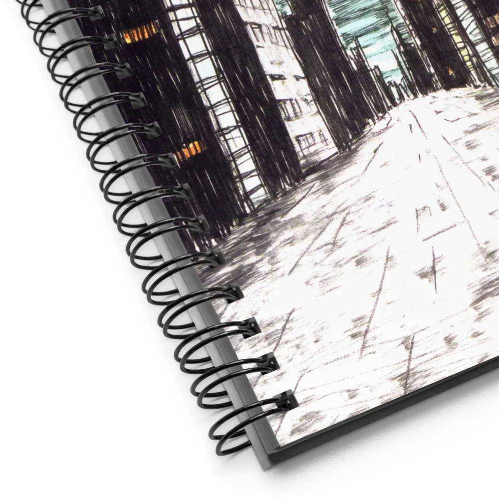 Eclipsed Cityscape | Spiral Notebook