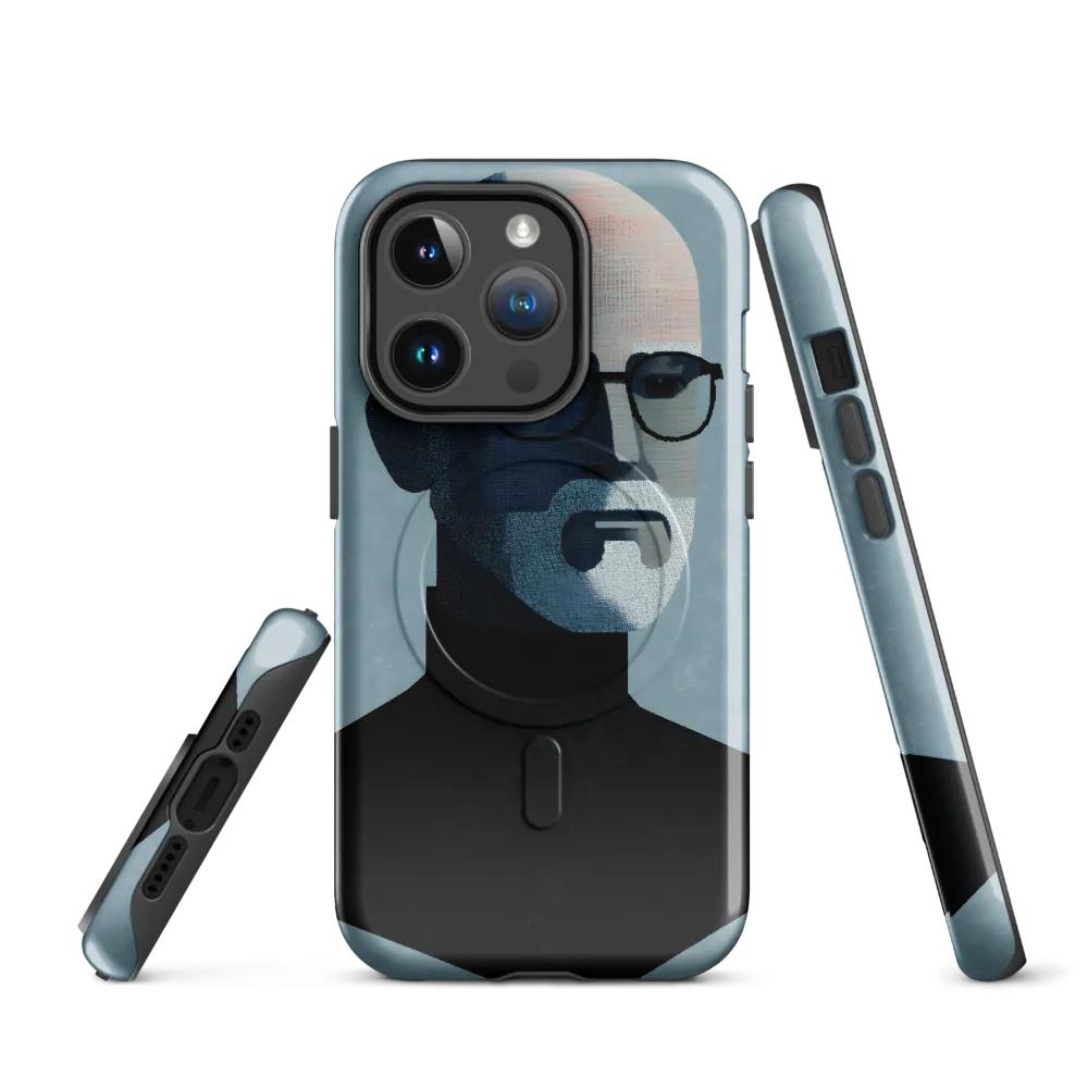 Minimalist Portrait of a Modern Man | Phone Case |  14 Pro | MagSafe® Tough Case | Glossy