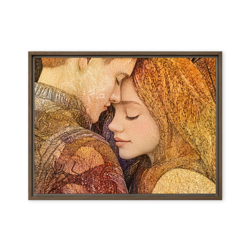 Embrace of Autumn | Canvas with Brown Frame | 18″×24″