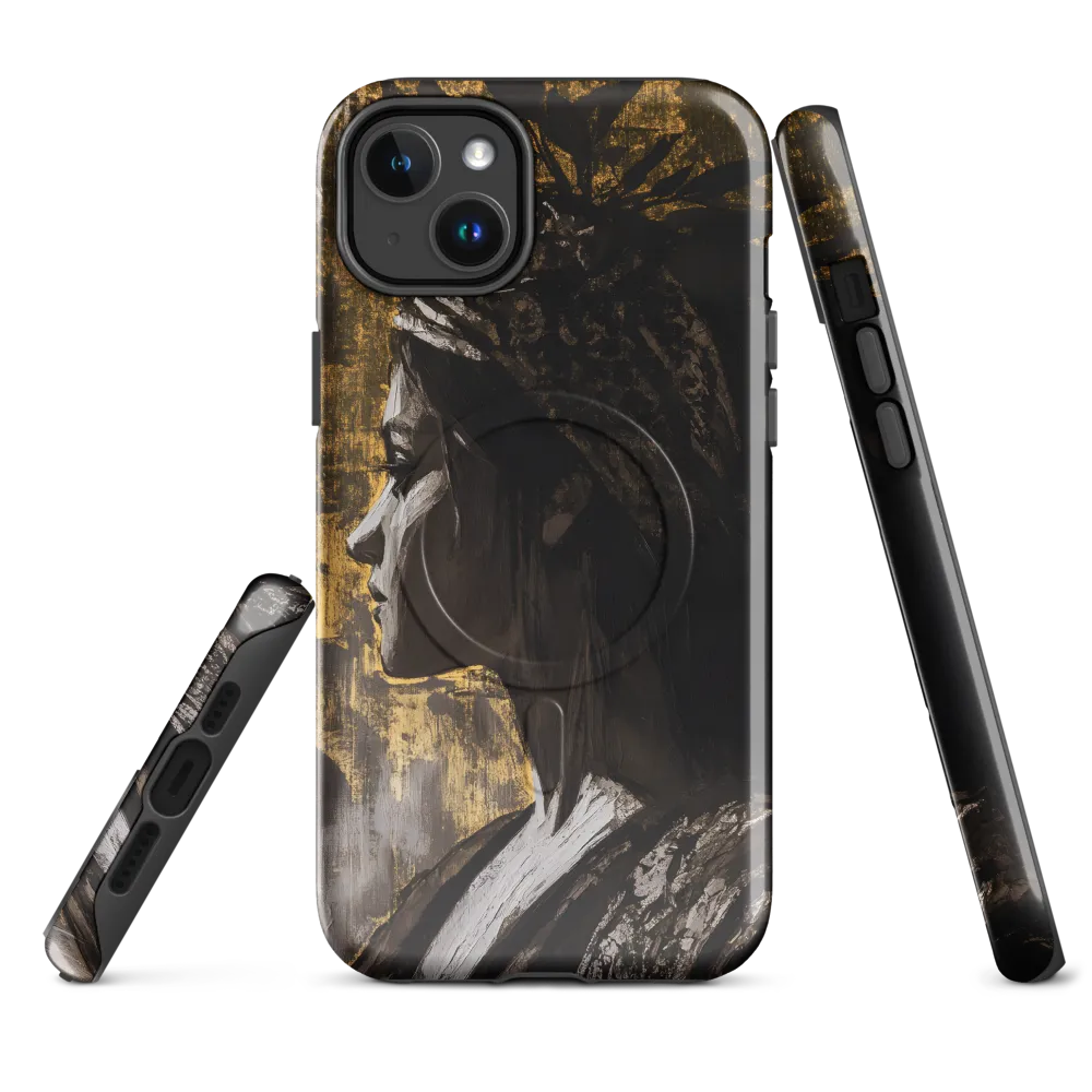 Golden Elegance: A Modern Profile Portrait