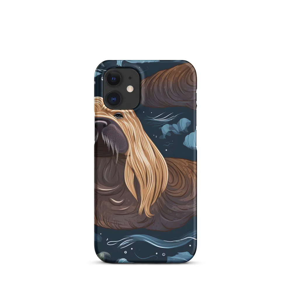 Whimsical Walruses in Deep Blue