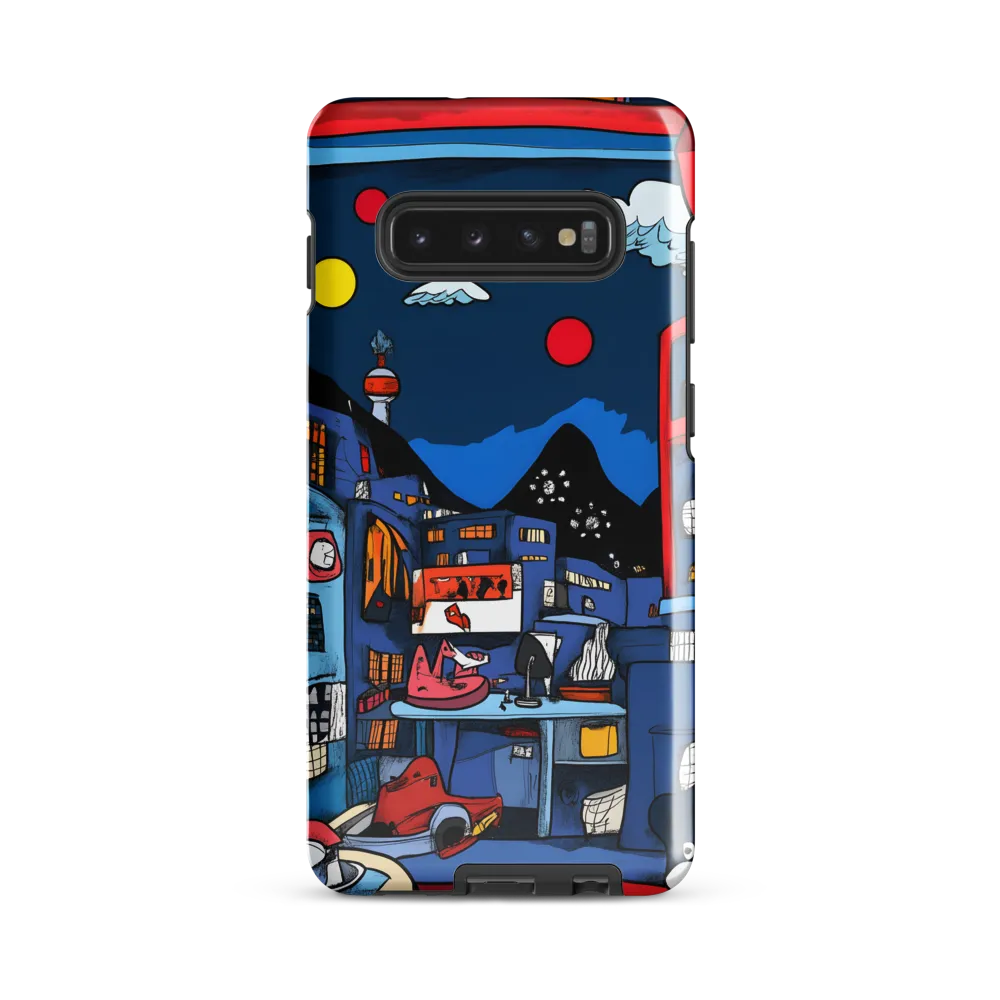 Whimsical Cityscape at Night | Phone Case |  S10 Plus | Tough Case | Glossy