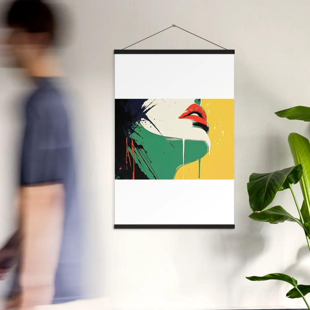 Bold Reflections: A Pop Art Portrait | Poster With Black Wood Hanger | 24″×36″