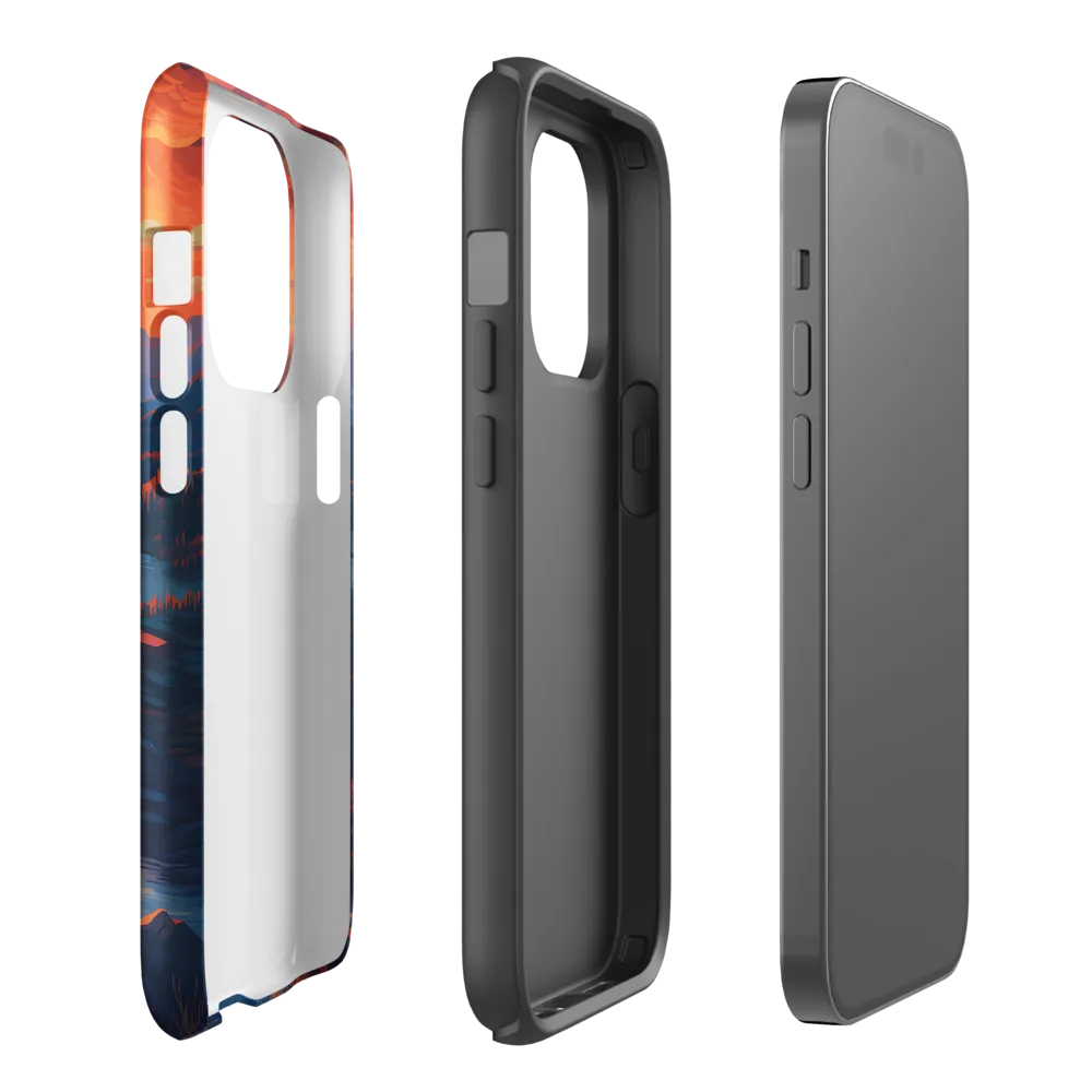 Ethereal Evening: A Digital Dusk | Phone Case |  14 Pro | Tough Case | Glossy