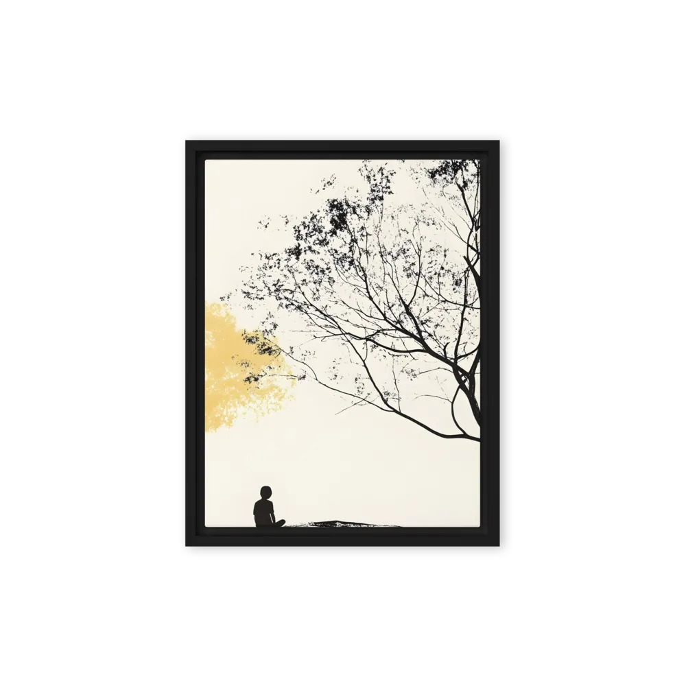 Whispers of Solitude | Canvas with Black Frame | 9″×12″
