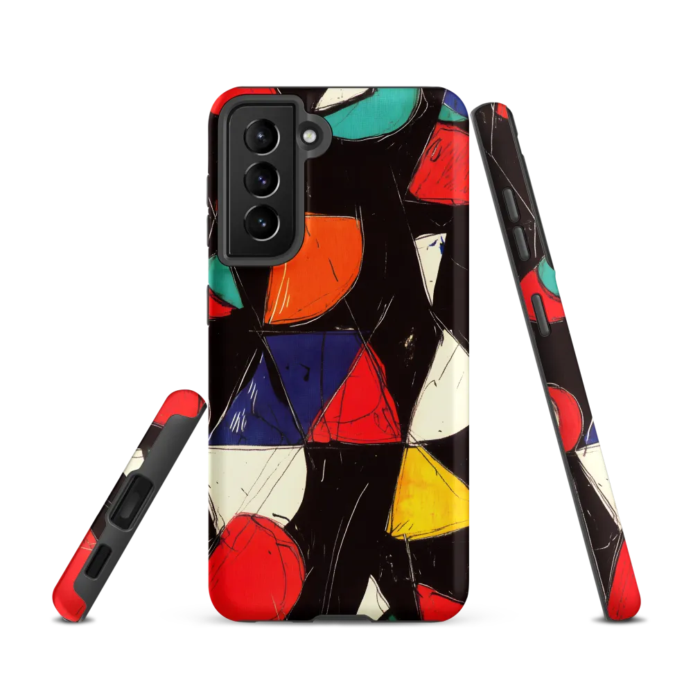Vibrant Geometric Symphony | Phone Case |  S21 | Tough Case | Matte