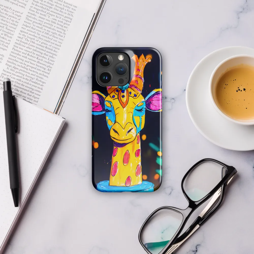 Whimsical Giraffe in Vibrant Colors
