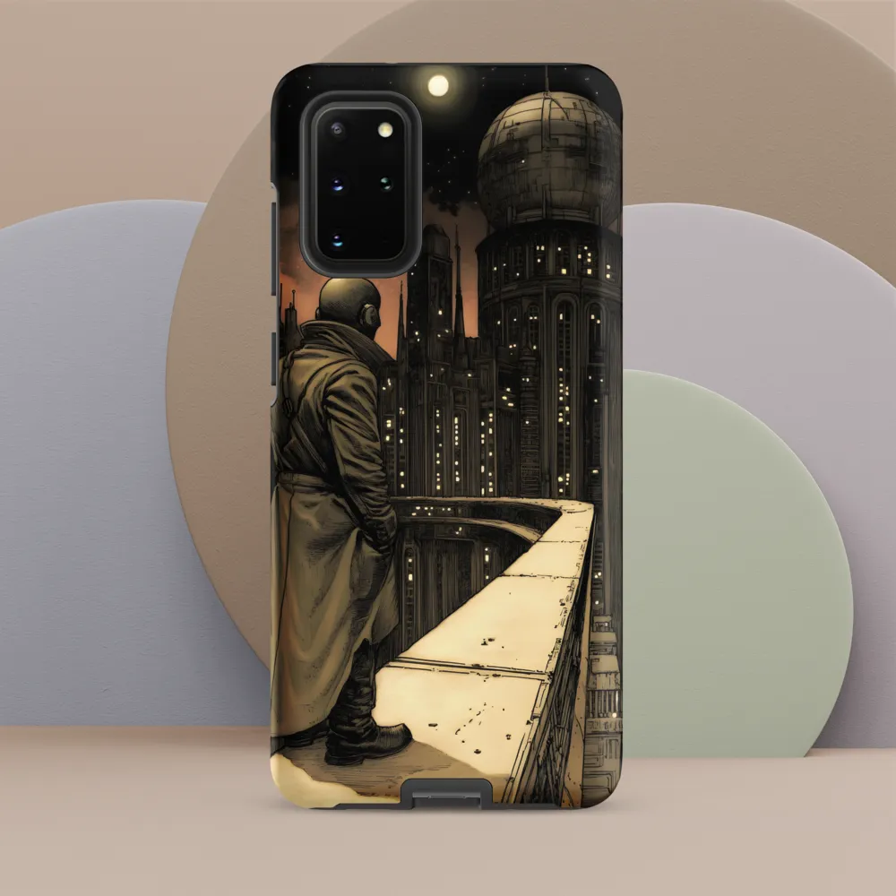 A Contemplative Gaze Over the Futuristic Metropolis