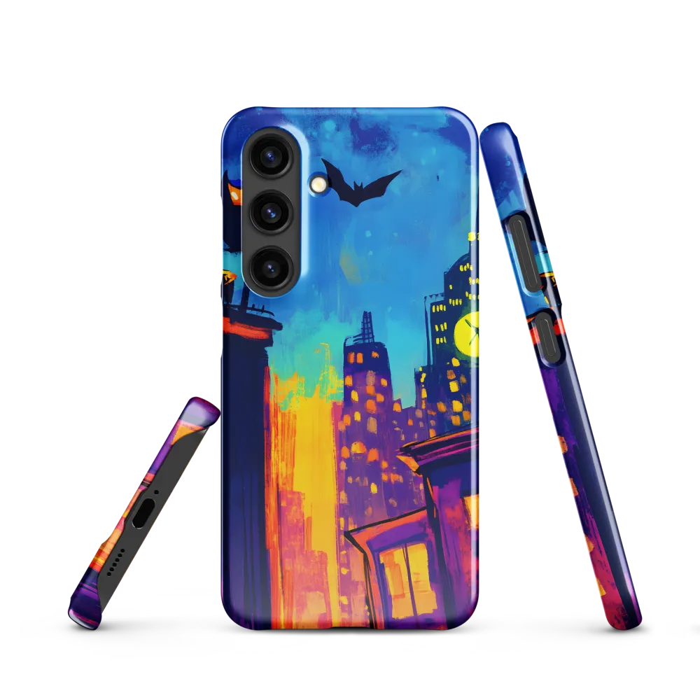 Midnight Clock over Neon Rooftops