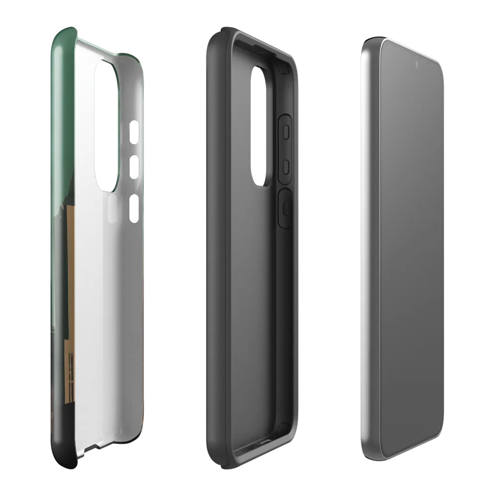 Urban Nostalgia: A Retro Cityscape | Phone Case |  S23 Plus | Tough Case | Glossy