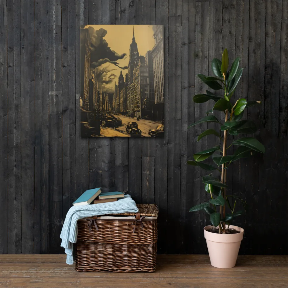 Echoes of a Forgotten Skyline | Thin Canvas | 24″×32″
