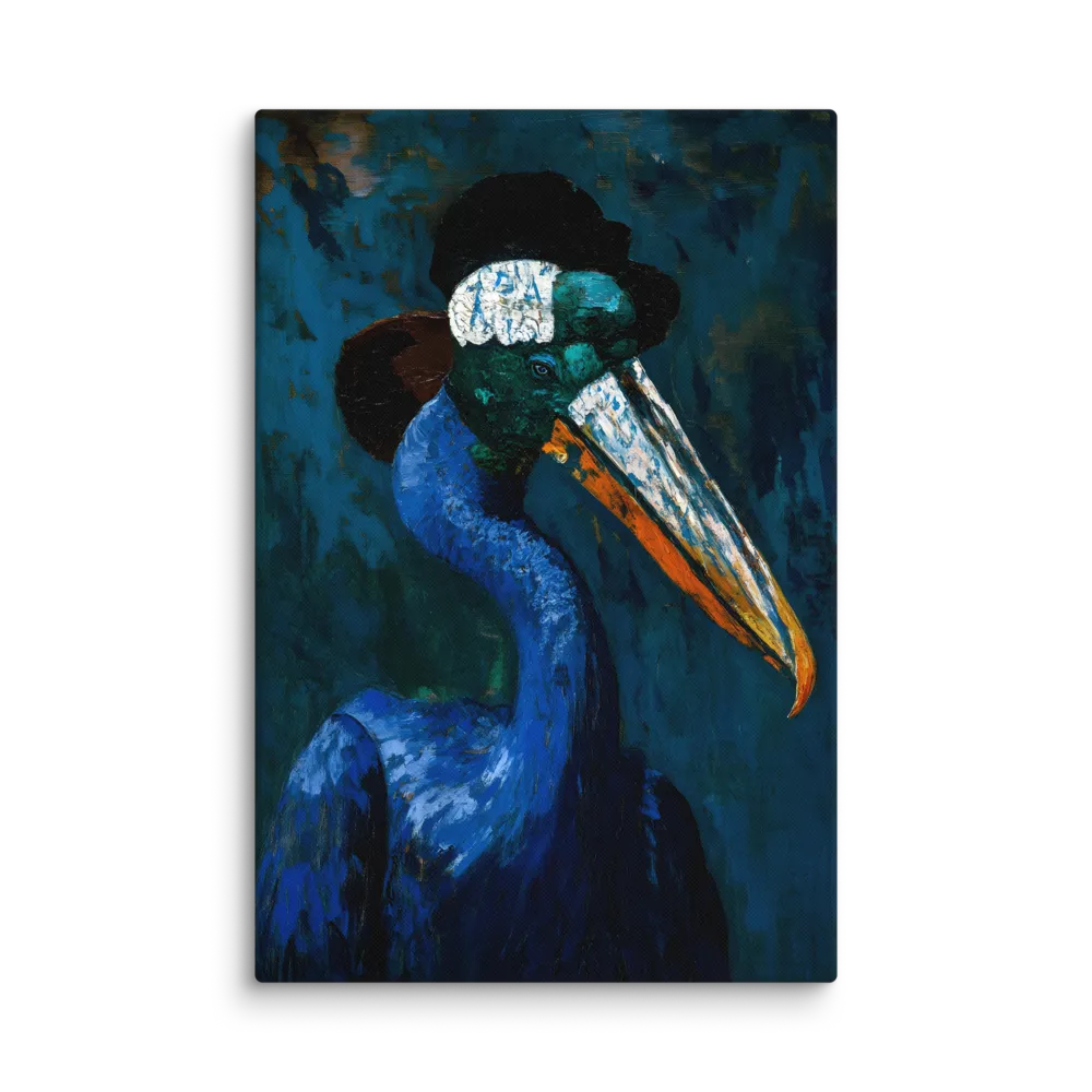 Majestic Absurdity: The Hat-Wearing Bird | Canvas | 32″×48″