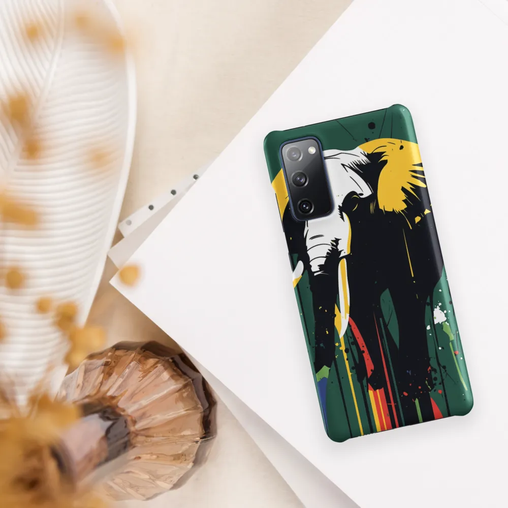 Majestic Minimalism: The Colorful Elephant