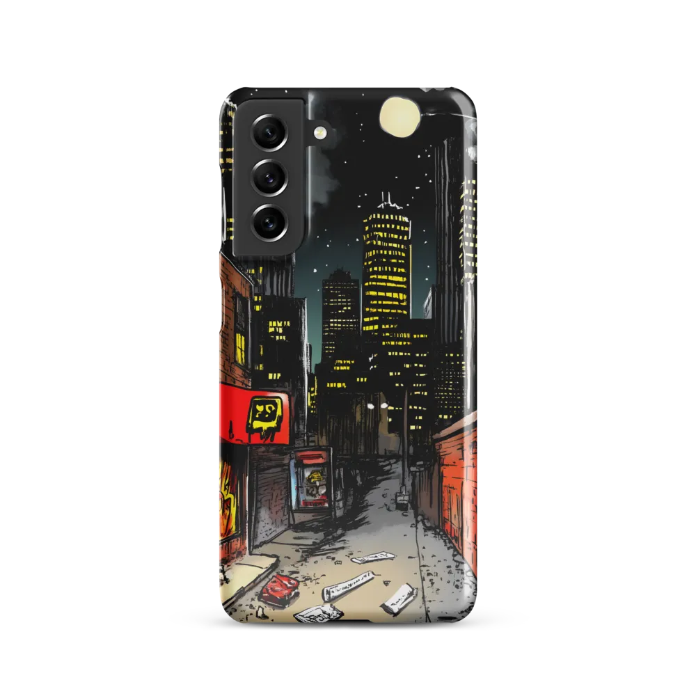 Nocturnal Cityscape: The Hidden Alley | Phone Case |  S21 | Snap Case | Glossy