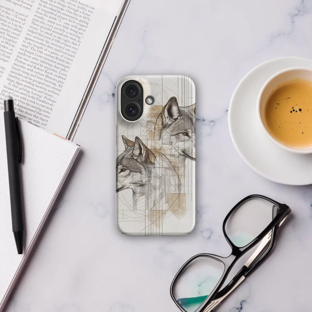 Geometric Harmony: The Essence of Wolves | Phone Case |  16 | Snap Case | Matte