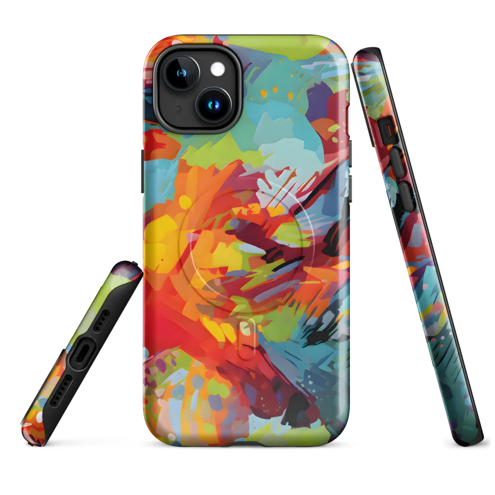 Colorful Lizard: An Abstract Adventure | Phone Case |  15 Plus | MagSafe® Tough Case | Glossy