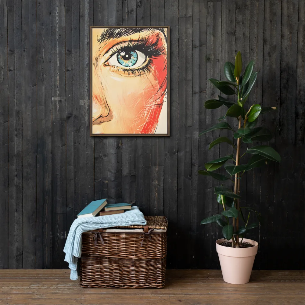 Gaze of Emotion | Canvas with Brown Frame | 20″×28″