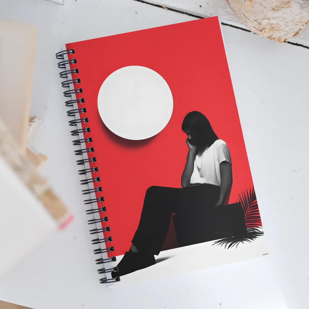 Contemplation in Red | Spiral Notebook