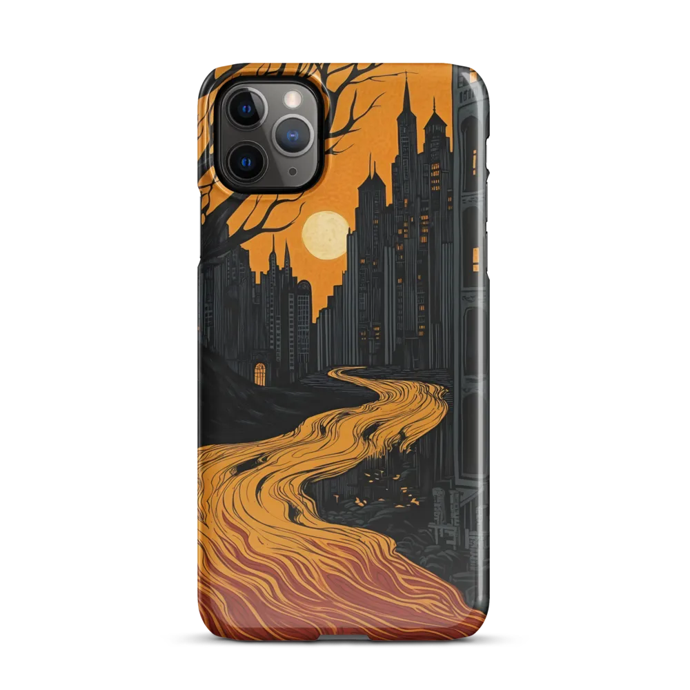 Eerie Cityscape: A Haunting Reflection | Phone Case |  11 Pro Max | Snap Case | Glossy