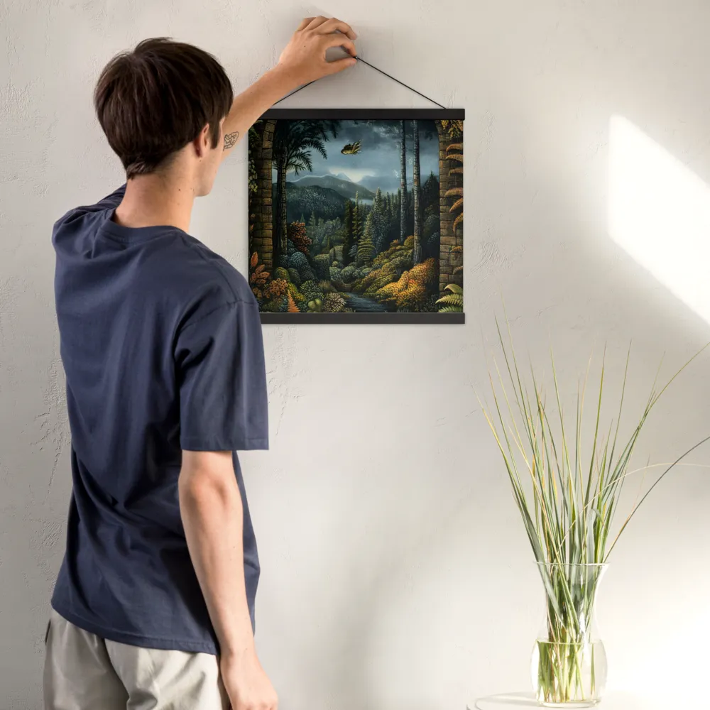 Whispers of the Enchanted Forest | Poster With Black Wood Hanger | 16″×16″