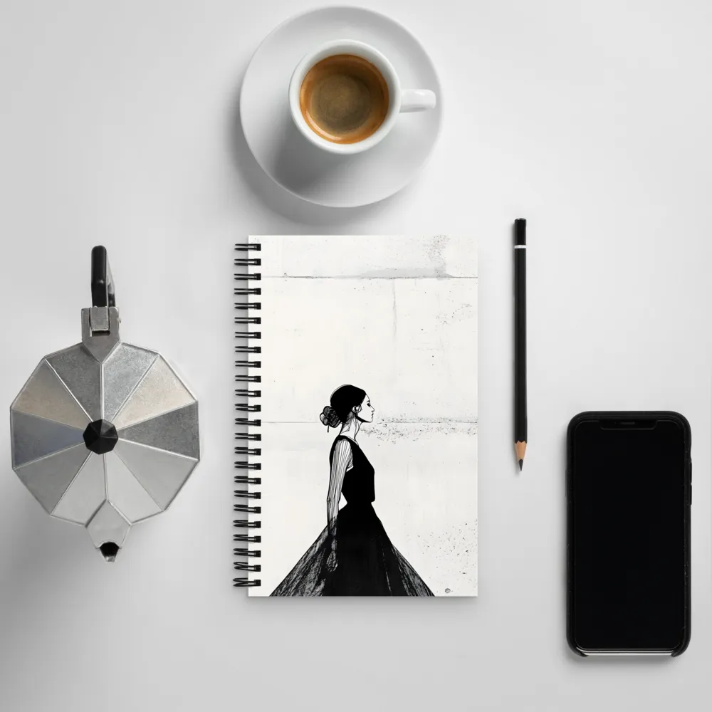 Elegance in Monochrome | Spiral Notebook