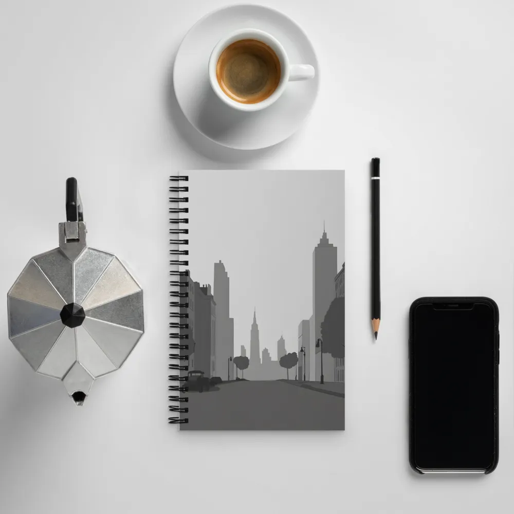 Nostalgic Cityscape | Spiral Notebook