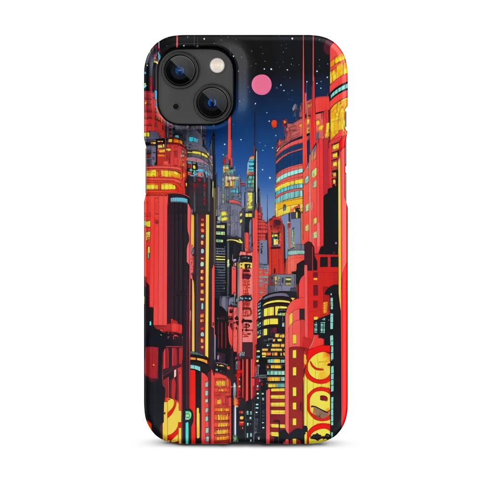 Neon Dreams: A Cyberpunk Cityscape | Phone Case |  14 Plus | Snap Case | Matte