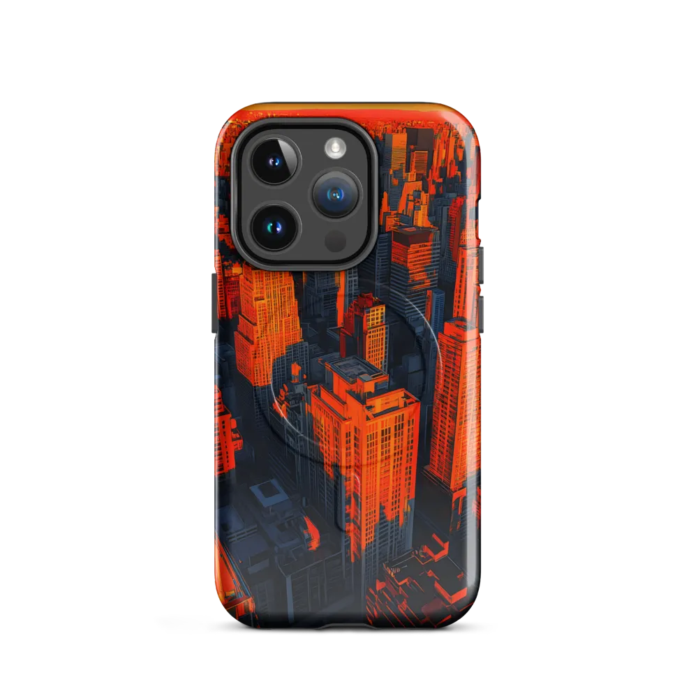 Urban Dawn: A Digital Ode to Skyscrapers | Phone Case |  14 Pro | MagSafe® Tough Case | Glossy