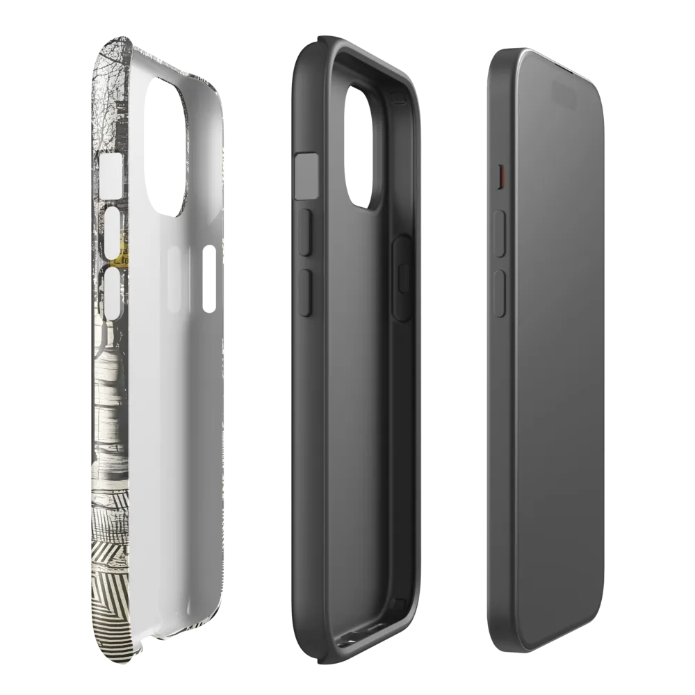 Urban Solitude: A Geometric Journey | Phone Case |  15 | Tough Case | Glossy