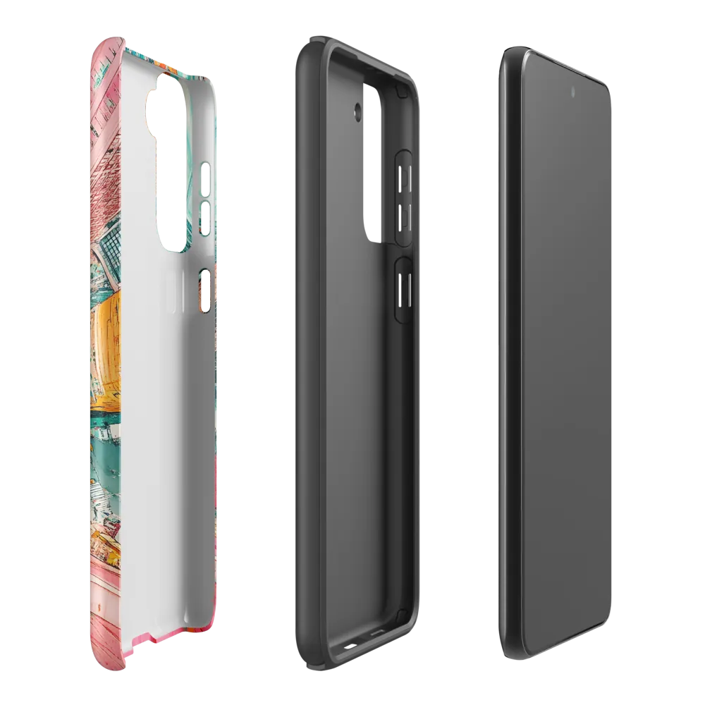Vertical Horizons: A Surreal Cityscape Adventure | Phone Case |  S21 Plus | Tough Case | Matte