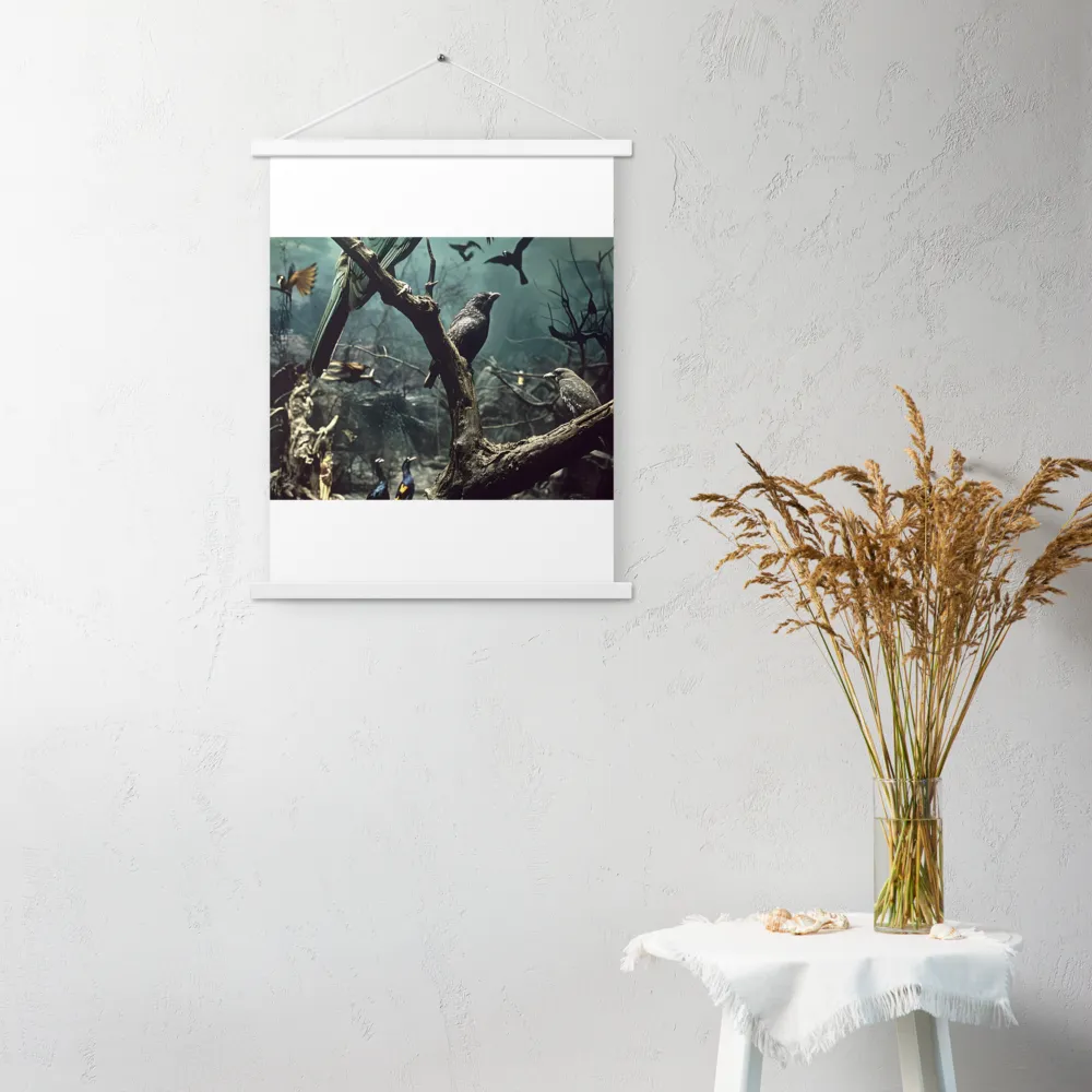 Whispers of the Avian Realm | Poster With White Wood Hanger | 18″×24″