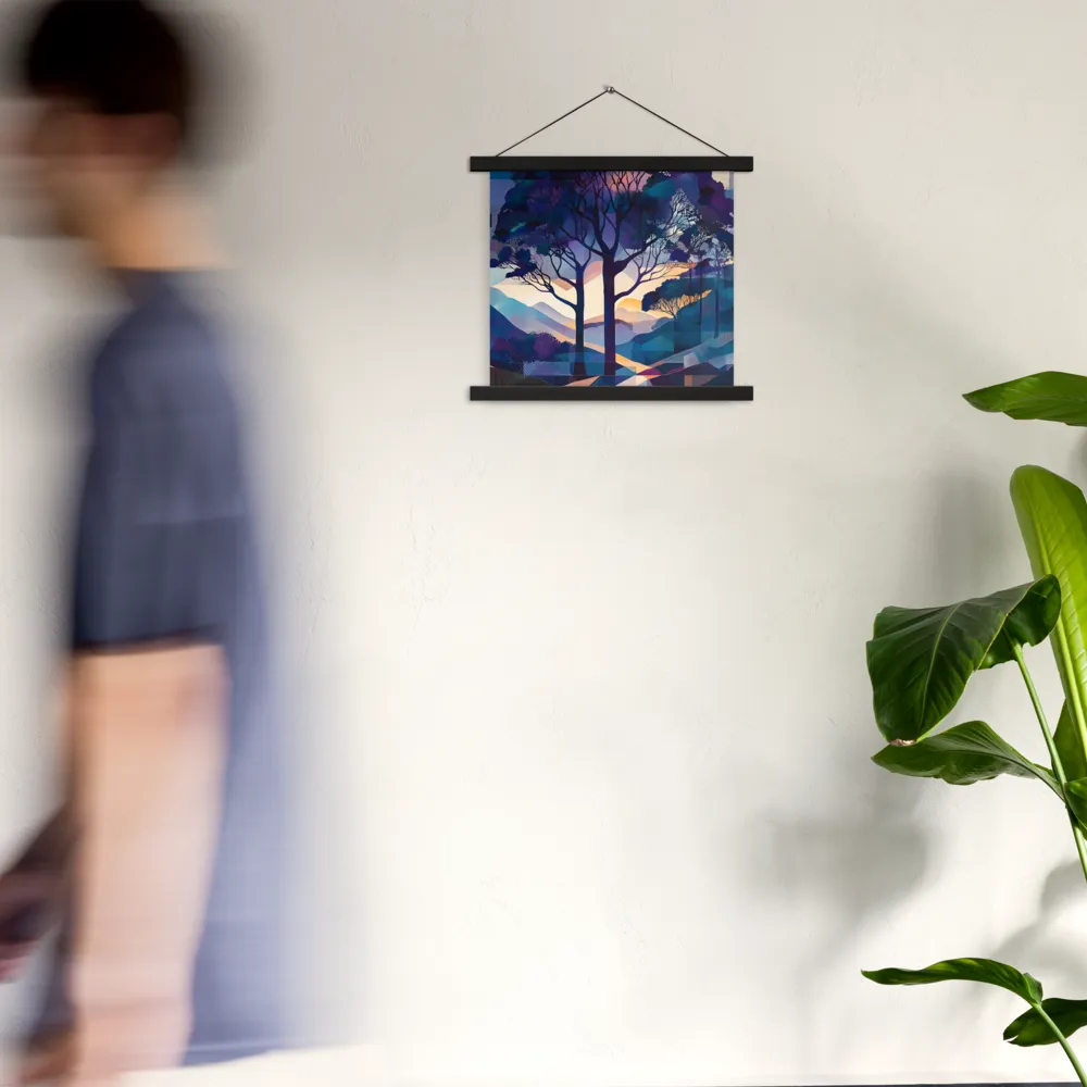 Tranquil Geometry: A Journey Through Color | Poster With Black Wood Hanger | 14″×14″