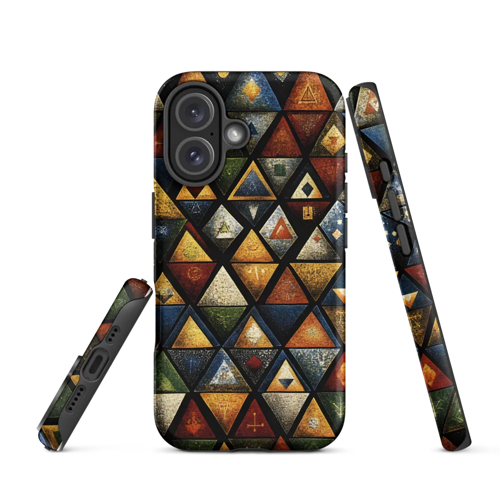 Dynamic Triangular Harmony | Phone Case |  16 | Tough Case | Matte