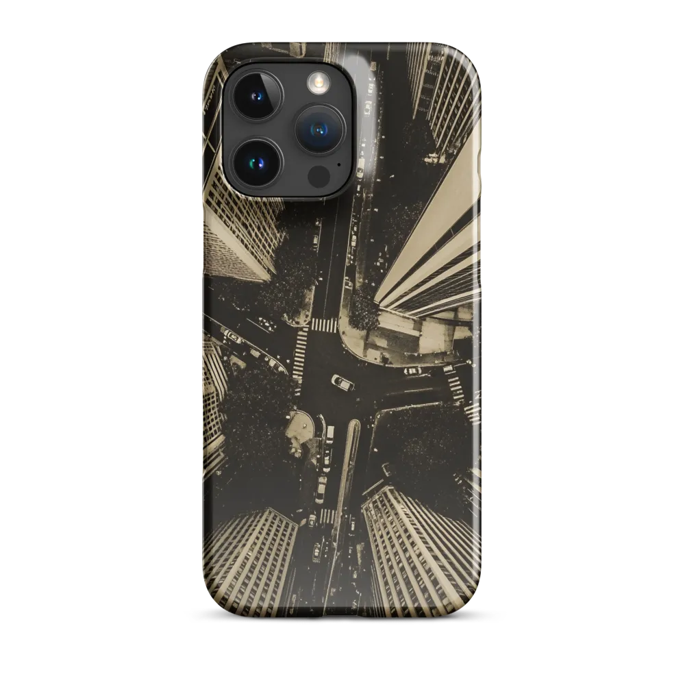 Urban Symphony: Aerial Perspective of City Life | Phone Case |  16 Pro Max | Snap Case | Glossy