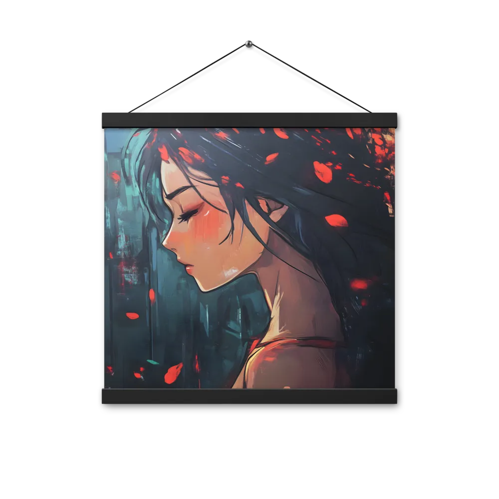 Whispers of Melancholy | Poster With Black Wood Hanger | 16″×16″