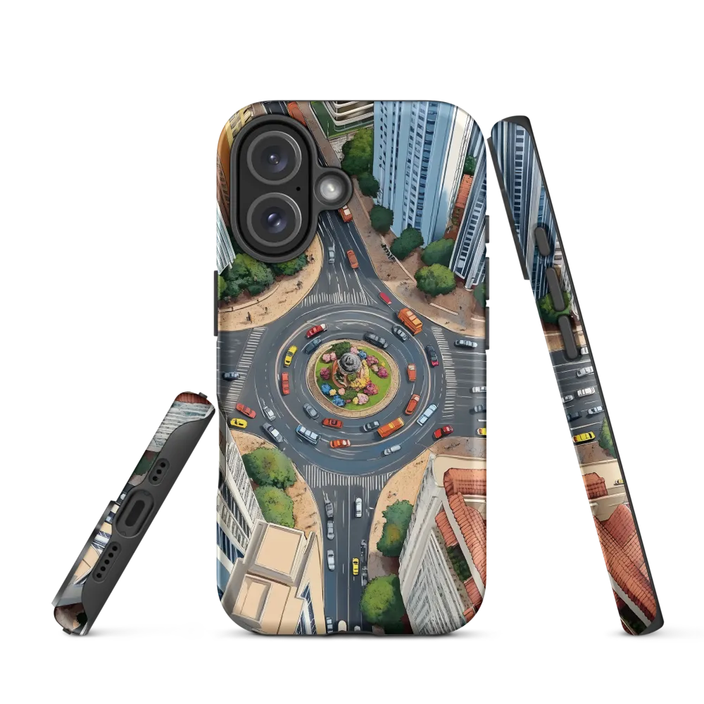 Urban Symphony: Aerial Vision of City Life | Phone Case