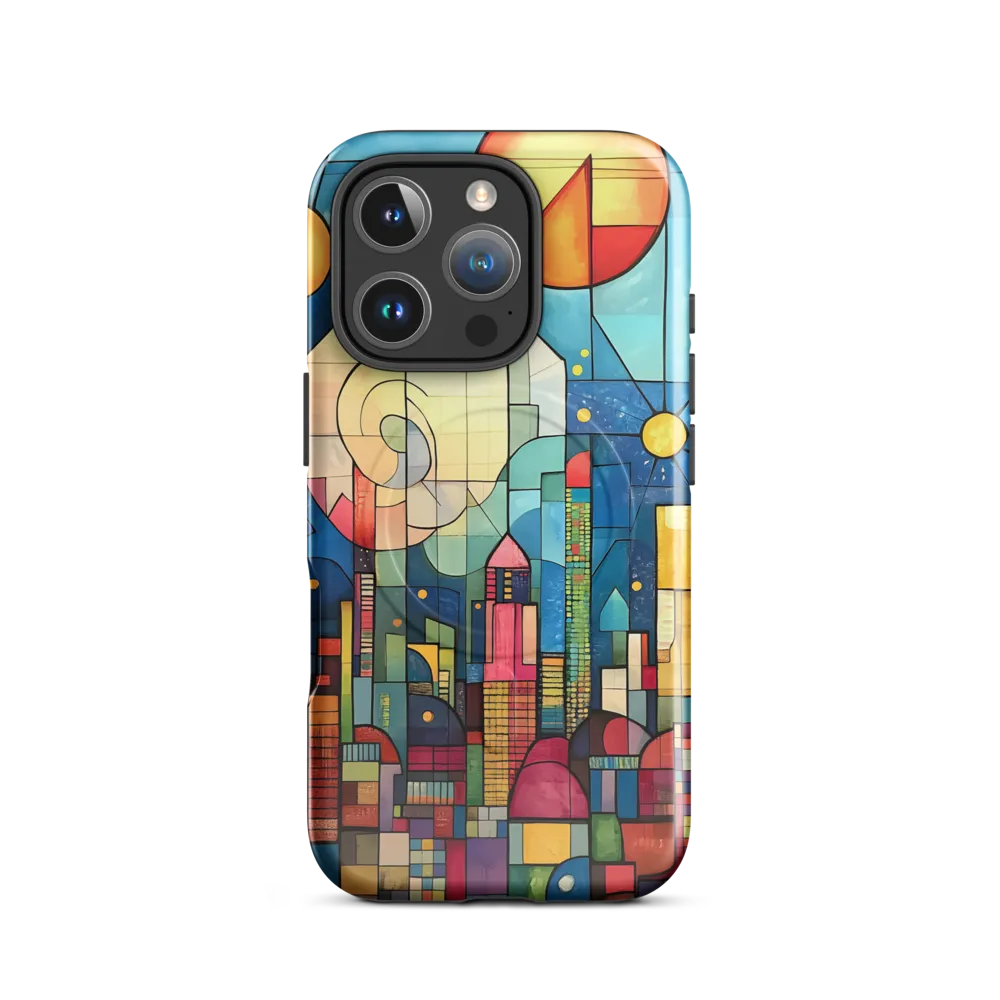 Geometric Harmony: A Vibrant Cityscape