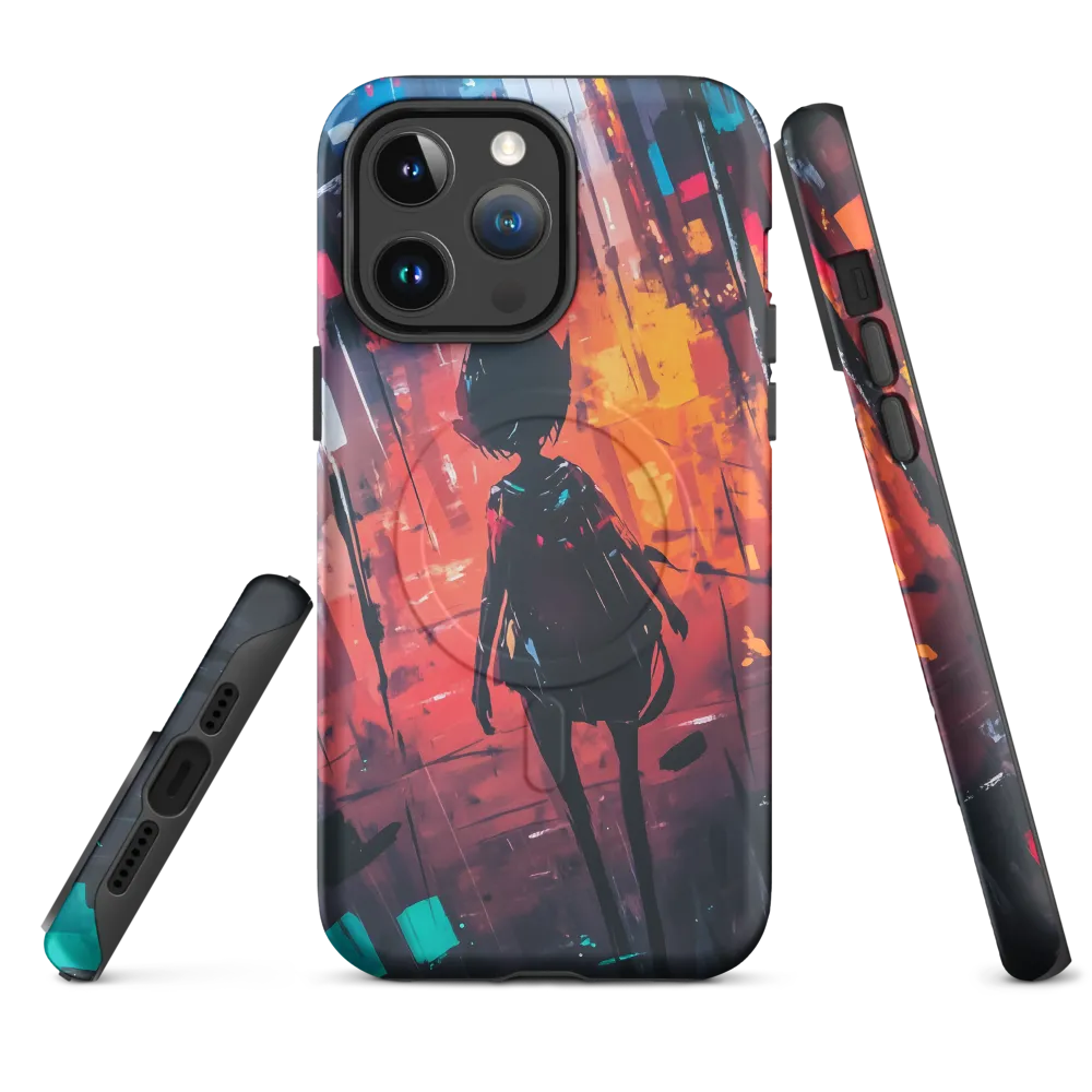 Silhouette in the Urban Abyss | Phone Case |  14 Pro Max | MagSafe® Tough Case | Matte