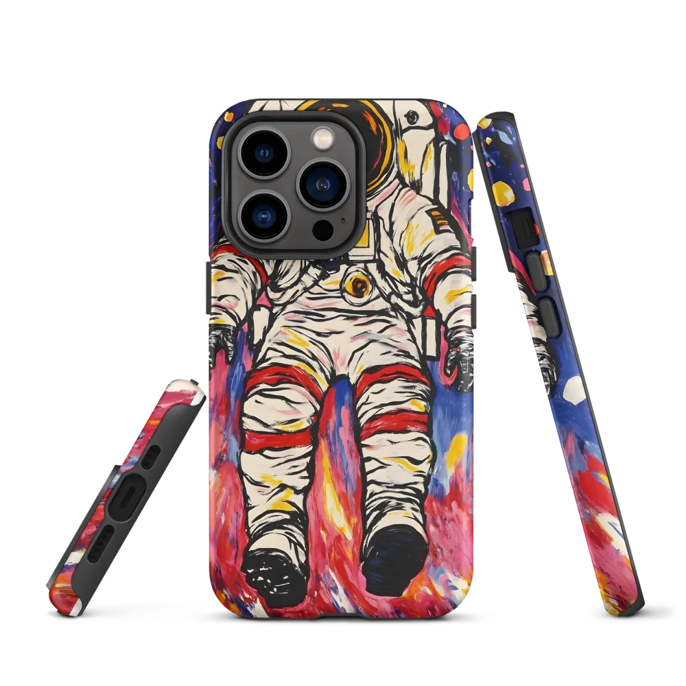 Magenta Drift: Floating Astronaut