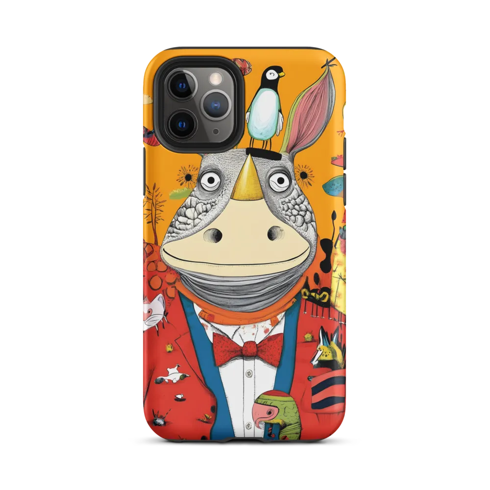 Whimsical Rhinoceros: A Playful Encounter