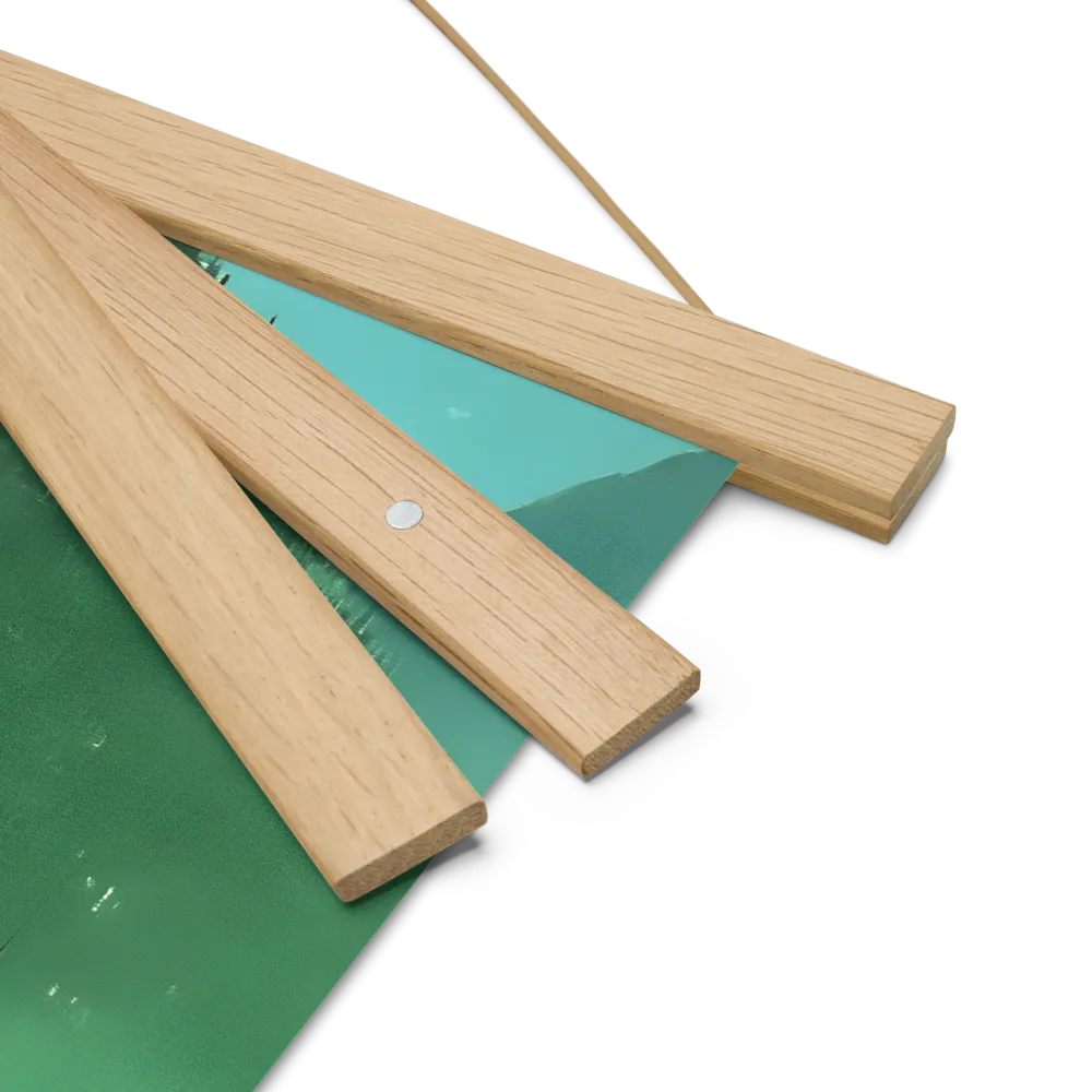 Reflections of Tranquility | Poster With Oak Wood Hanger | 10″×10″
