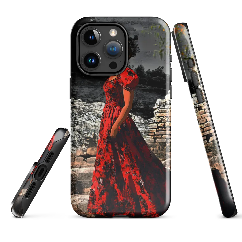Elegance in Red | Phone Case |  15 Pro Max | Tough Case | Glossy