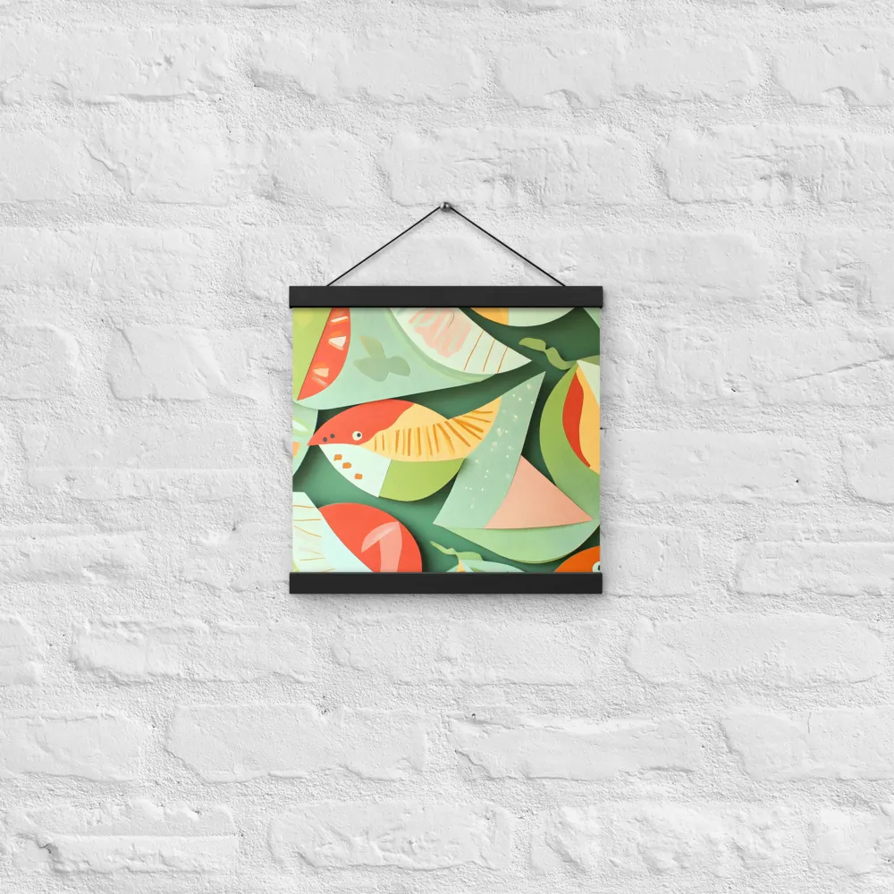 Nature's Palette | Poster With Black Wood Hanger | 12″×12″