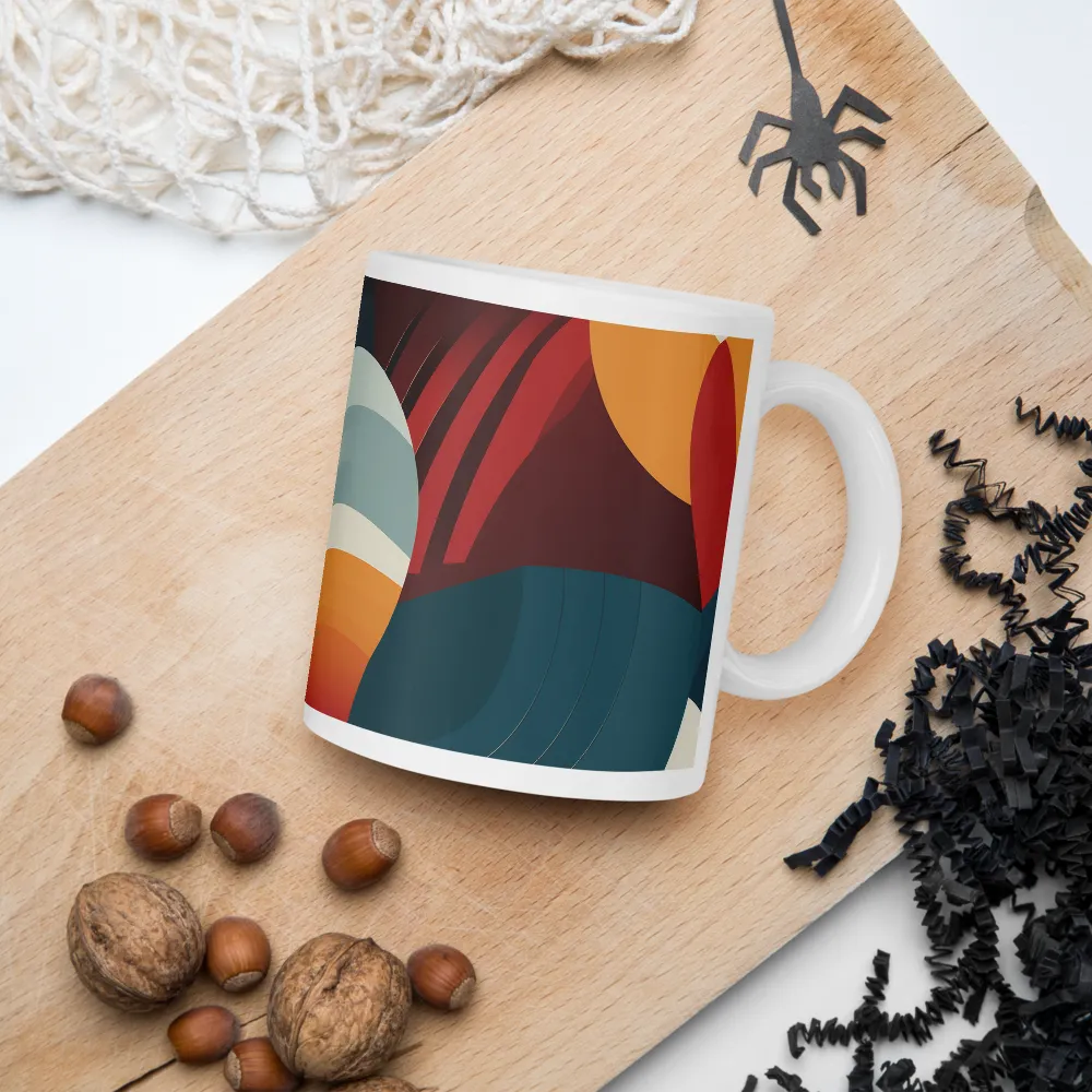 Dynamic Abstractions: A Dance of Forms and Colors | Mugs | Multiple Sizes & Colors