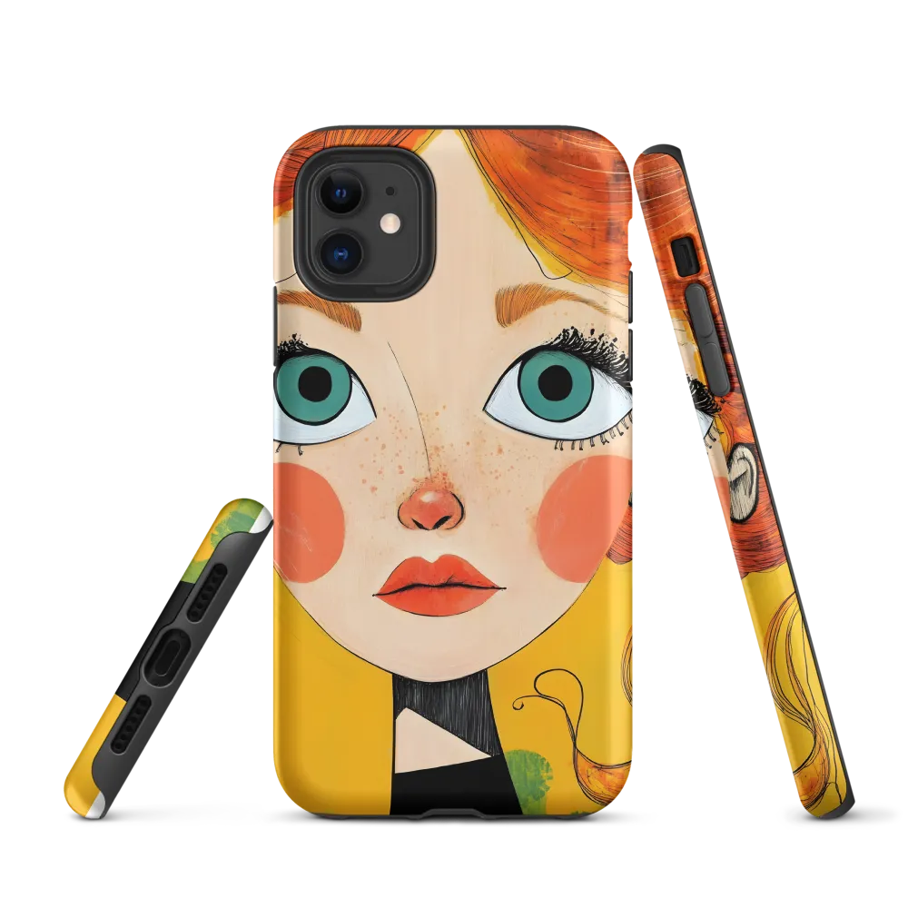 Whimsical Portrait of a Girl | Phone Case |  11 | Tough Case | Matte