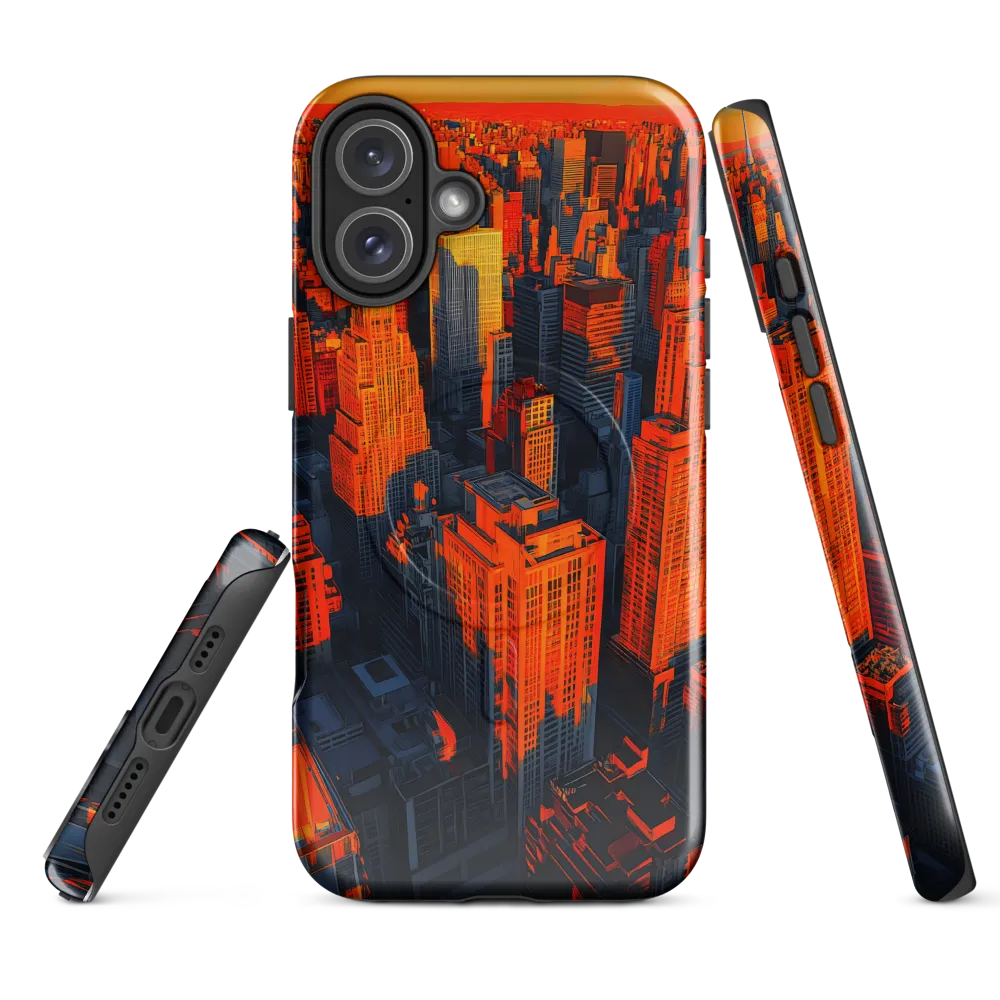 Urban Dawn: A Digital Ode to Skyscrapers | Phone Case |  16 Plus | MagSafe® Tough Case | Glossy