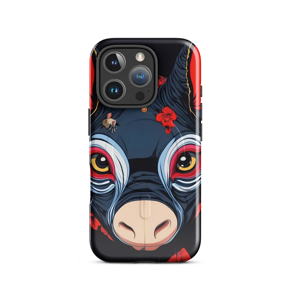 Mystical Bull with Floral Motifs