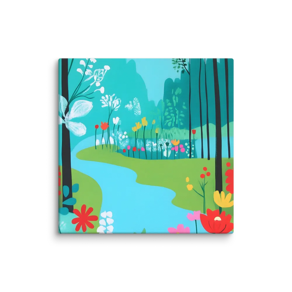 Whispers of Spring: A Colorful Retreat | Canvas | 26″×26″