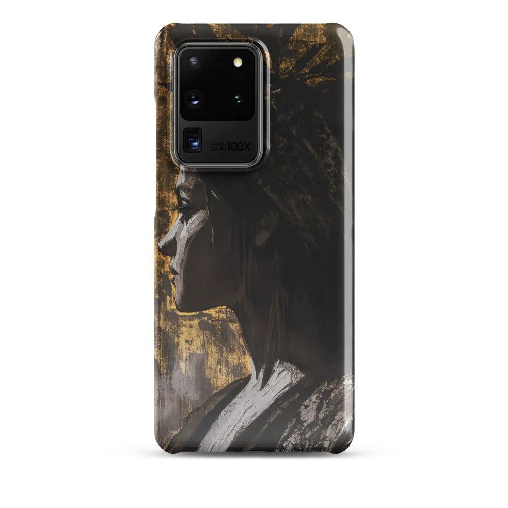 Golden Elegance: A Modern Profile Portrait