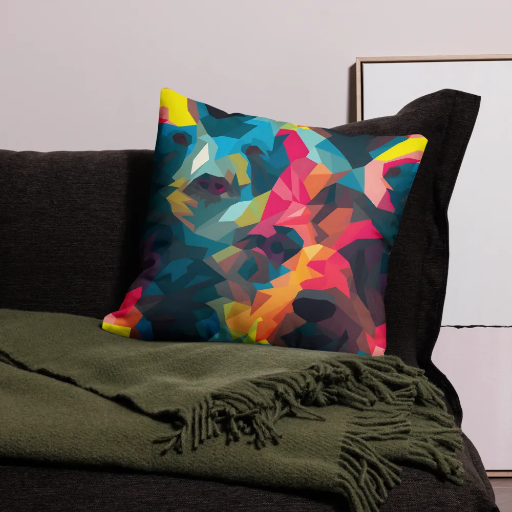 The Colorful Essence of Bears | Pillow | 22″×22″